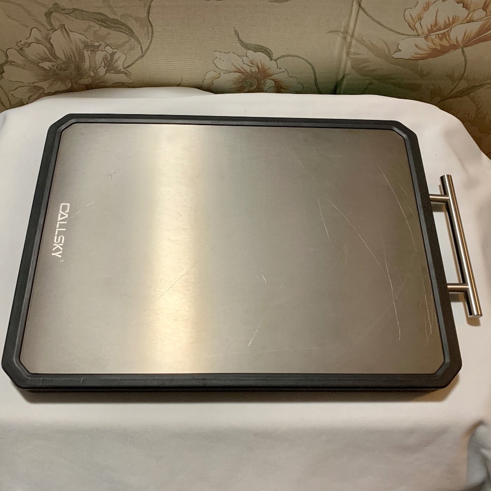 Callsky 2 Sided Cutting Board - Titanium on One Side, Wheat Straw on Other Side